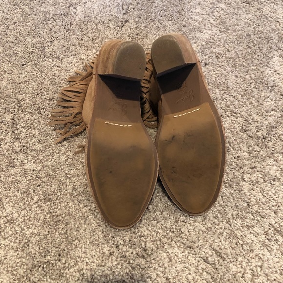 Joie Loren Tan Suede Fringe Booties 8.5 - Picture 5 of 7